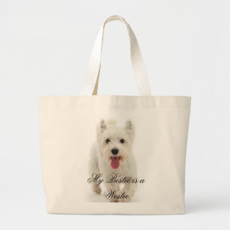 My Bestie is a Westie Large Tote Bag