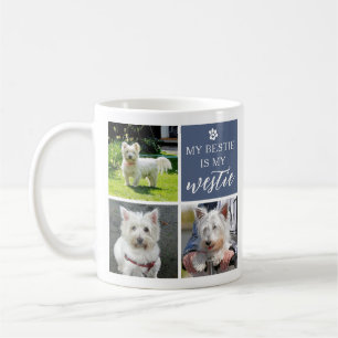 My Bestie is My Westie Dog Lover Photo Collage Coffee Mug