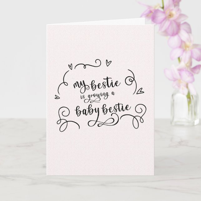 My Bestie Is Pregnant Personalised Card (Orchid)