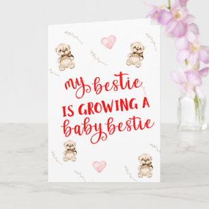 My Bestie Is Pregnant Personalised Card