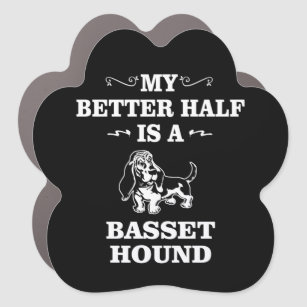 My better half is a basset hound car magnet