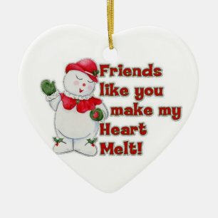 MY BFF AT CHRISTMAS "DECORATION" U MELT MY HEART CERAMIC TREE DECORATION