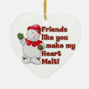 MY BFF AT CHRISTMAS "DECORATION" U MELT MY HEART CERAMIC TREE DECORATION
