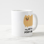 My BFF is a POOF BALL - Funny Pomeranian Dog Large Coffee Mug<br><div class="desc">Cute poofy Pomeranian cartoon dog. My BFF is a poof ball coffee mug. If you have lived with a Pom you know they are just adorable fluff balls with happy faces and bouncy legs. This funny dog mug makes a fun gift for any Pommie lover. Visit Jenn’s Doodle World for...</div>
