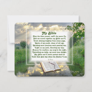"My Bible" Christian poem with Sunlit Scene  Holiday Card