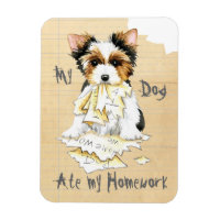 My Biewer Terrier Ate My Homework Magnet