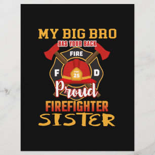 My Big Bro Has Your Back Proud Firefighter Sister Flyer