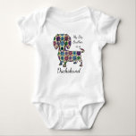 My Big Brother is a Dachshund Bodysuit<br><div class="desc">Enjoy this stylish bodysuit designed by Becky Torres Designs featuring her playful Dachshund from her Adult Colouring Book "Dogs."  Makes a great gift for the Doxie lover in your life!</div>