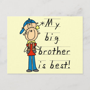 My Big Brother is Best Tshirts and Gifts Postcard