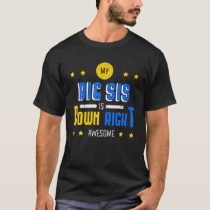 My Big Sis Is Down Right Awesome Down Syndrome Awa T-Shirt