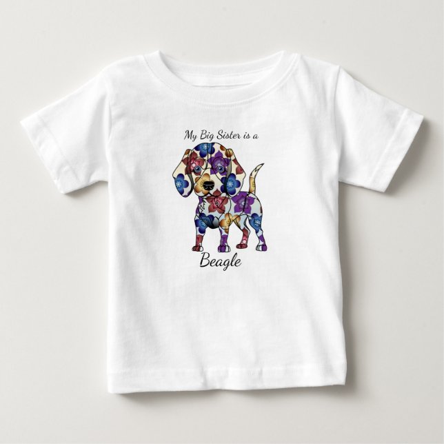 My Big Sister is a Beagle Bodysuit (Front)