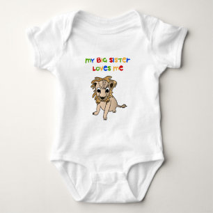 My Big Sister Loves Me Baby Bodysuit