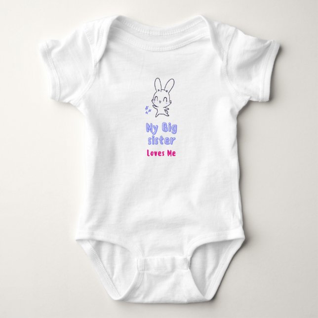 My Big Sister Loves Me Bodysuit (Front)