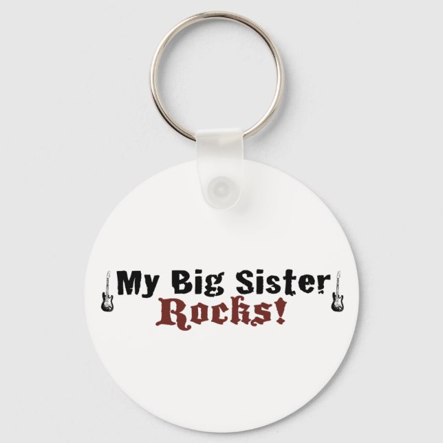 My Big Sister Rocks Key Ring (Front)