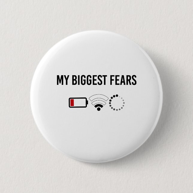 My Biggest Fears Programmer Shirt Program Icon 6 Cm Round Badge (Front)