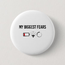 My Biggest Fears Programmer Shirt Program Icon 6 Cm Round Badge