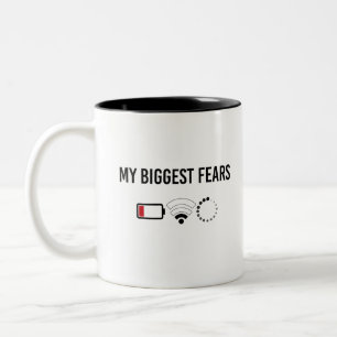 My Biggest Fears Programmer Shirt Program Icon Two-Tone Coffee Mug