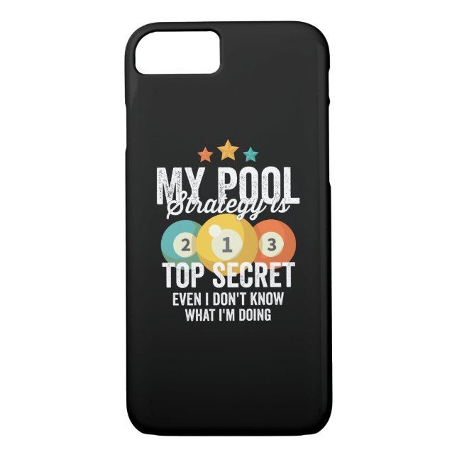 My Billiard Strategy Is Top Secret Even I Dont Kno Case-Mate iPhone Case (Back)