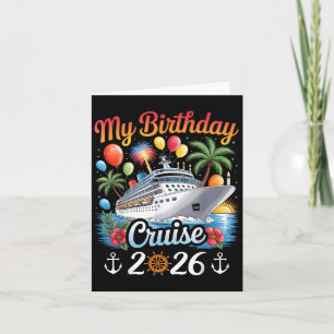 My Birthday Cruise 2026 Family Cruise Vacation Tri Card