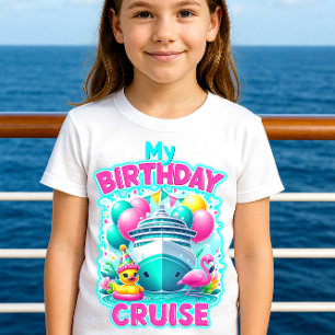 My Birthday Cruise Duck and Flamingo Shirt