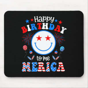 My Birthday July 4th American Independence Day Gif Mouse Mat