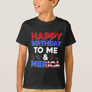 My Birthday July 4th American Independence Day Gif T-Shirt