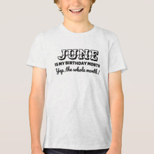 My Birthday Month Custom Tri-Blend Shirt