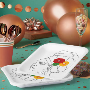 My Black Is Beautiful Paper Plate