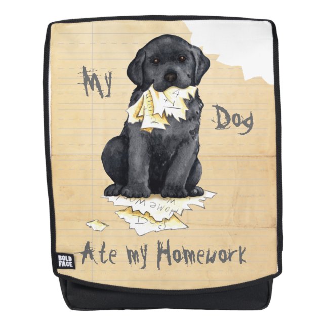 My Black Lab Ate My Homework Backpack (Front)