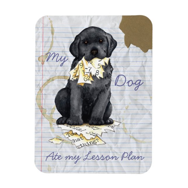 My Black Lab Ate My Lesson Plan Magnet (Vertical)