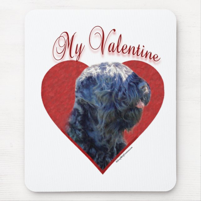 My Black Russian Terrier Valentine Mouse Mat (Front)