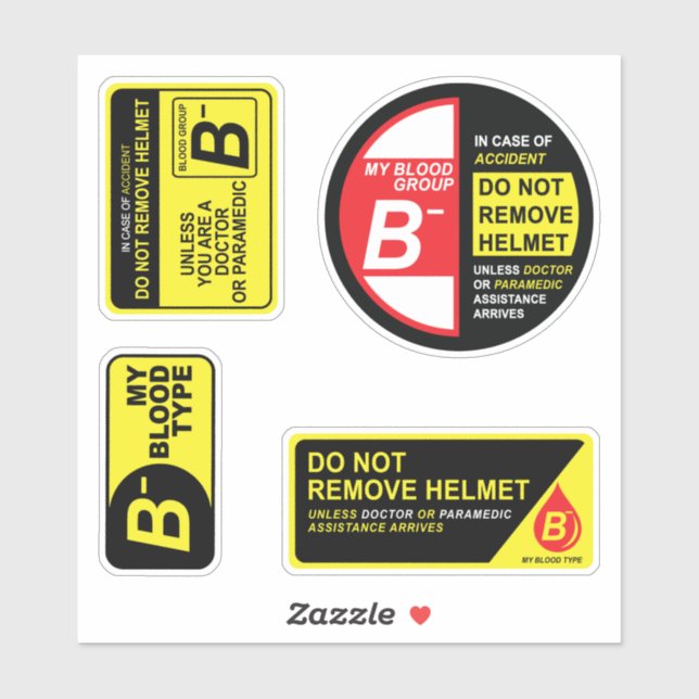My Blood Type B Minus Stickers Pack (Sheet)