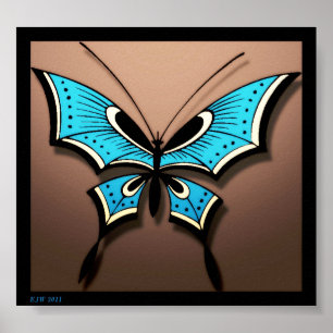 My Blue Butterfly Poster
