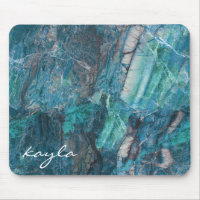 My Blue Heaven Abstract Marble with Monogram