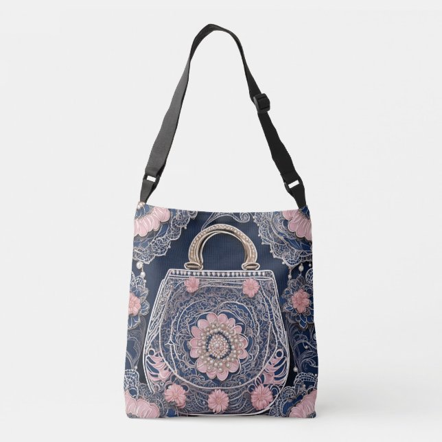 My Blue Purse AI art  Crossbody Bag (Back)