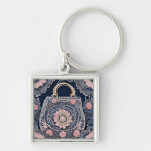My Blue Purse AI art Key Ring
