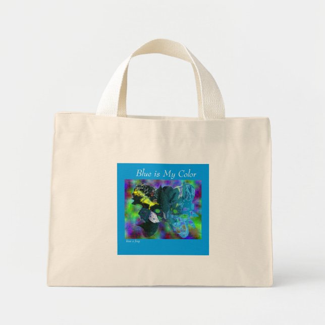 My Blue Shopping Mini Tote Bag (Front)