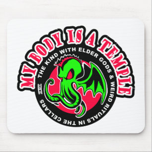 MY BODY IS A TEMPLE MOUSE MAT