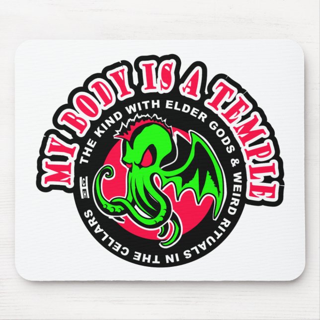 MY BODY IS A TEMPLE MOUSE MAT (Front)