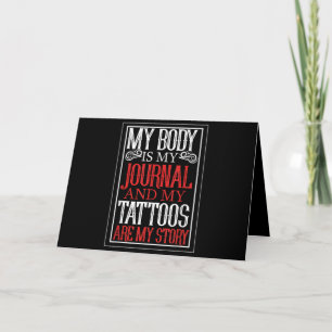 My Body Is My Journal Tattoo Artist Lover Gift Card
