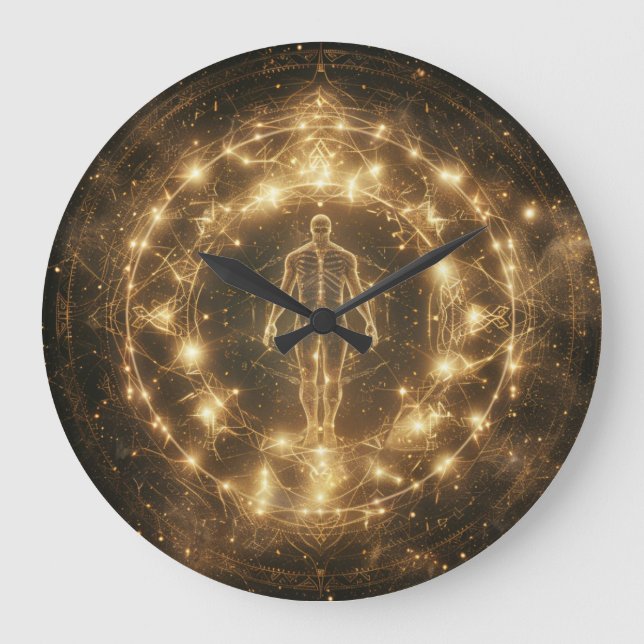 My Body is the Circle – Embodied Sigil Large Clock (Front)