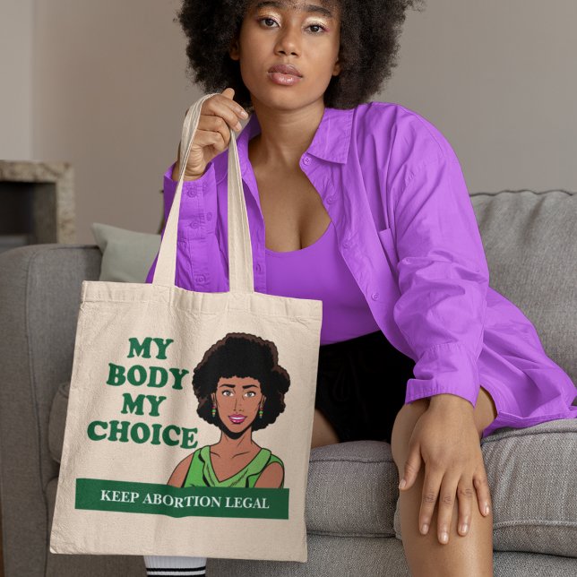 My Body My Choice African American Feminist Tote Bag (Creator Uploaded)