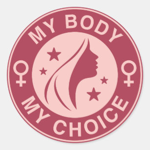 My Body My Choice Classic Round Sticker