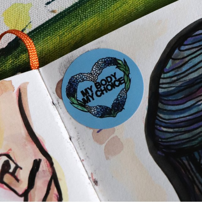 My Body My Choice Feminist Pro-choice              Classic Round Sticker (Creator Uploaded)