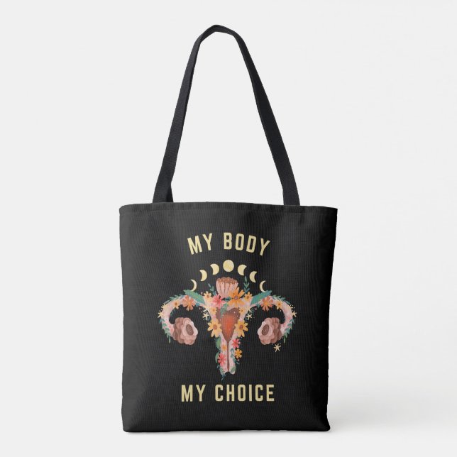 My Body My Choice Feminist Tote Bag (Back)