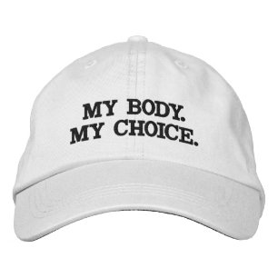My body, my choice, pro abortion black white embroidered hat