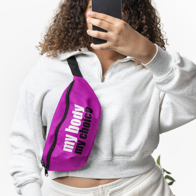 My Body My Choice Prochoice Feminist Pink Bum Bags (Creator Uploaded)