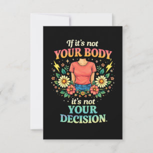 My Body, My Choice Thank You Card