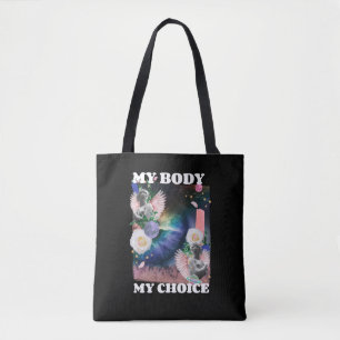 My Body My Choice Women's Rights Illustration Tote Bag