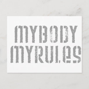 My Body, My Rules Postcard